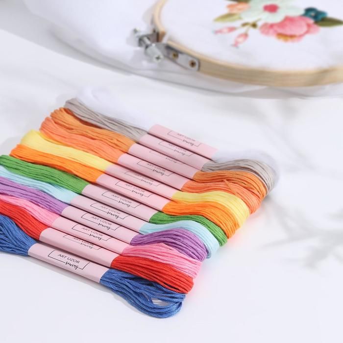 Набор ниток мулине №1, 8 ± 1 м, 12 шт — PalitraMastera