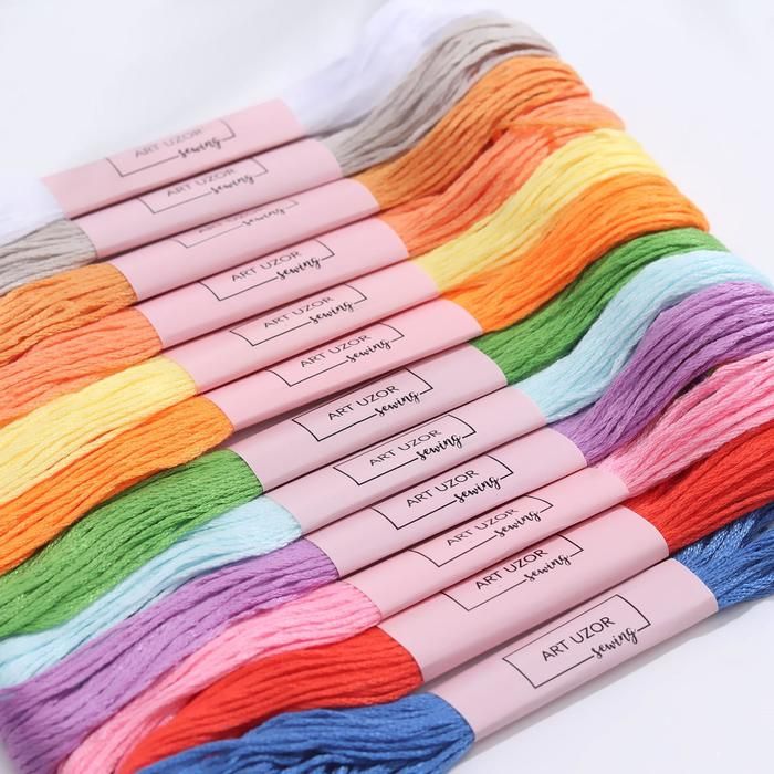 Набор ниток мулине №1, 8 ± 1 м, 12 шт — PalitraMastera