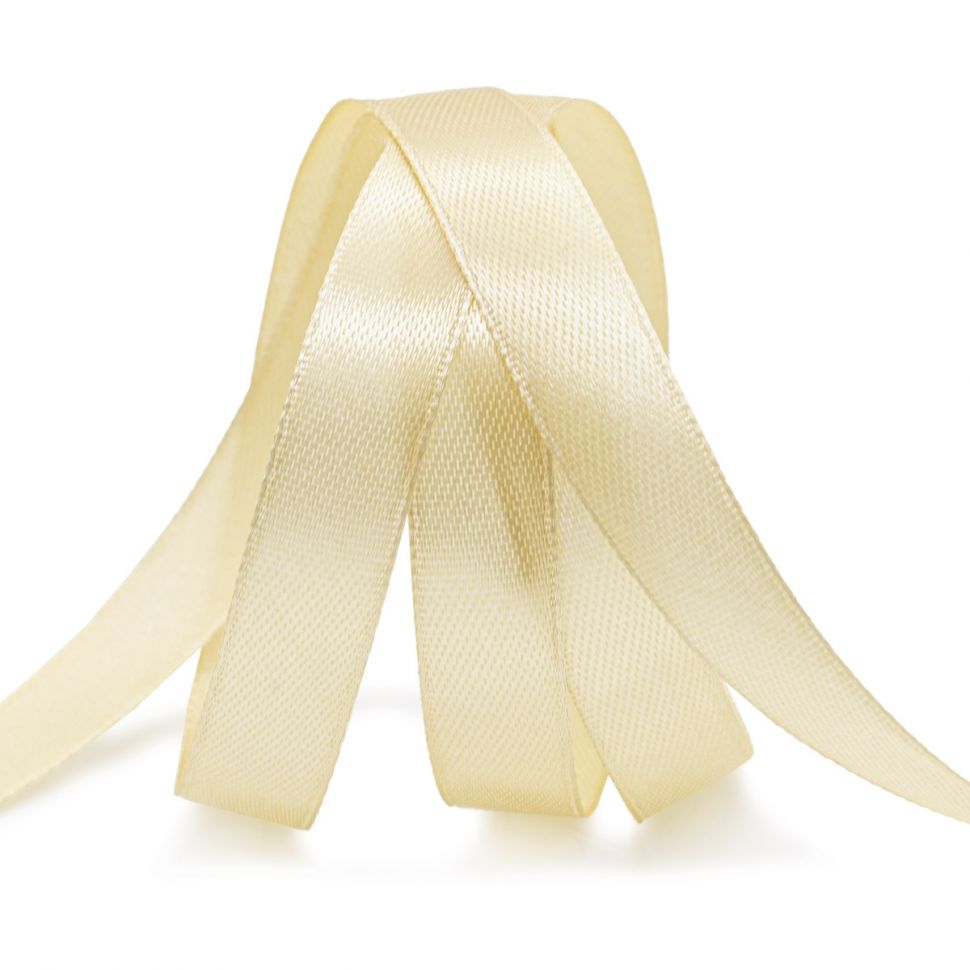 Лента атласная 1,2см*22,86м (053 кремовый) фото 1 &mdash; PalitraMastera