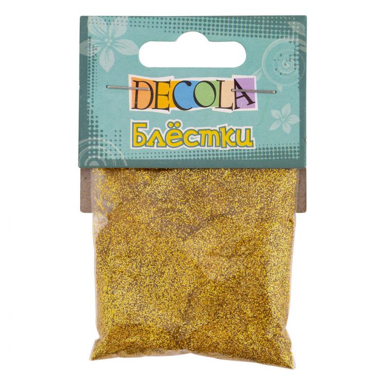 Блестки декоративные Декола, размер 0,3 мм, золото — PalitraMastera