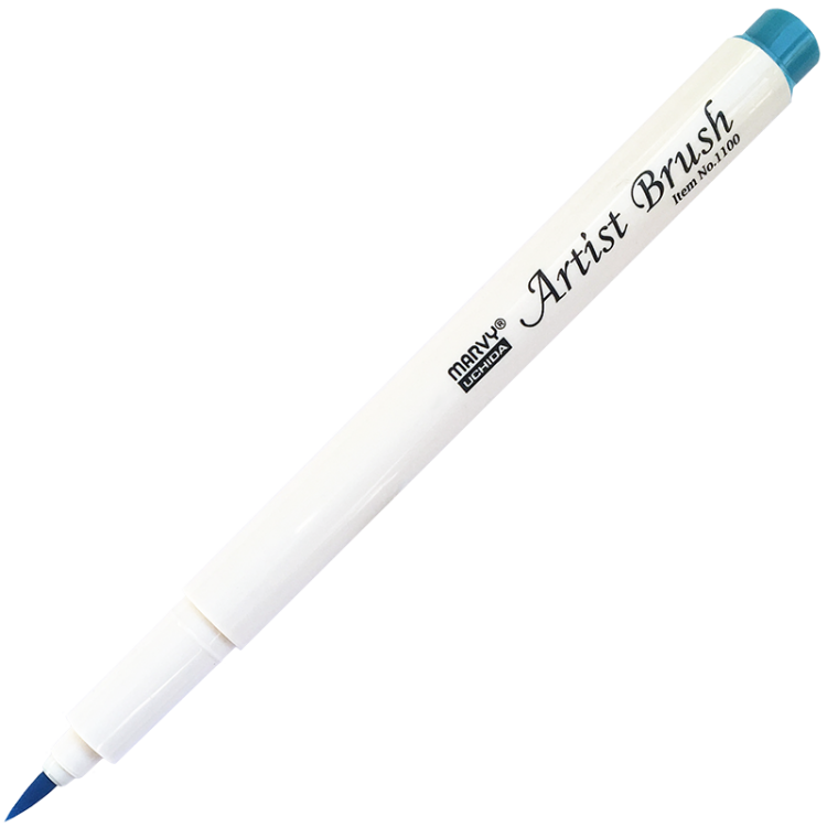 Маркер-кисть, акварельные чернила на водной основе Manganese Blue MAR1100/36 /Marvy — PalitraMastera