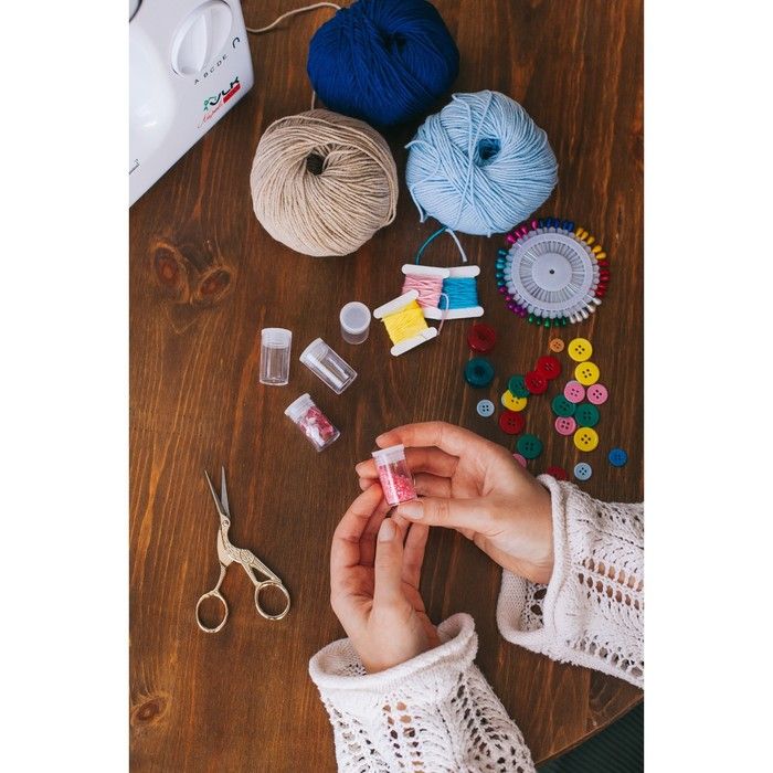 Набор баночек для хранения мелочей, d = 2,2 * 3,8 см, 5 шт, с крышкой — PalitraMastera