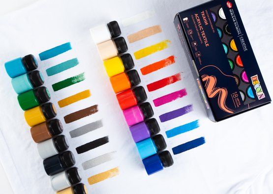 Декола Набор акрил ткань картон 18 шт х20 мл — PalitraMastera