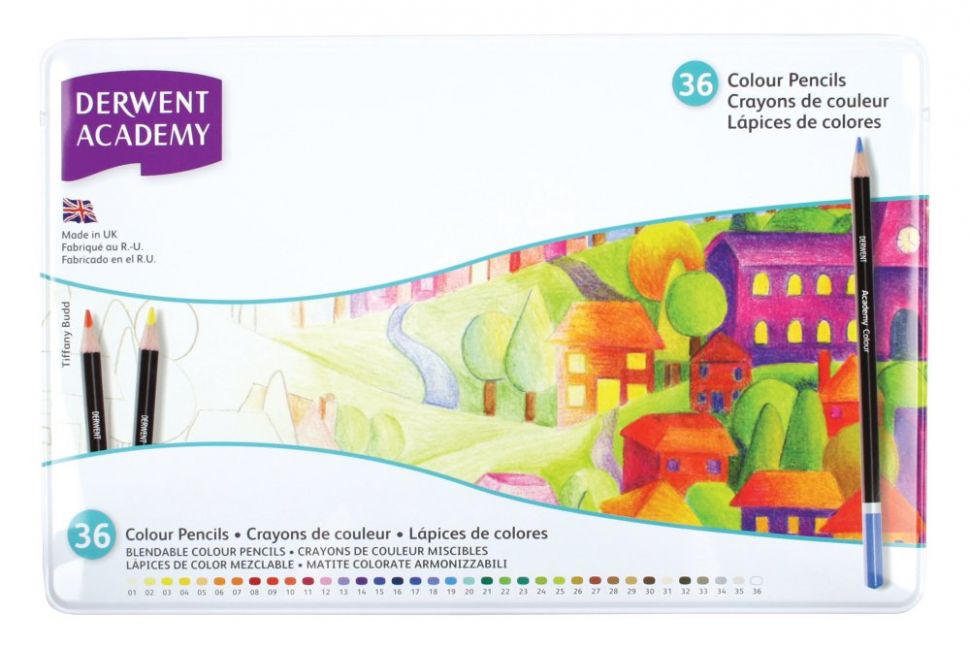 Набор цветных карандашей ACADEMY Colouring, 36 шт. в металлической коробке АКЦИЯ!!!--- фото 1 &mdash; PalitraMastera