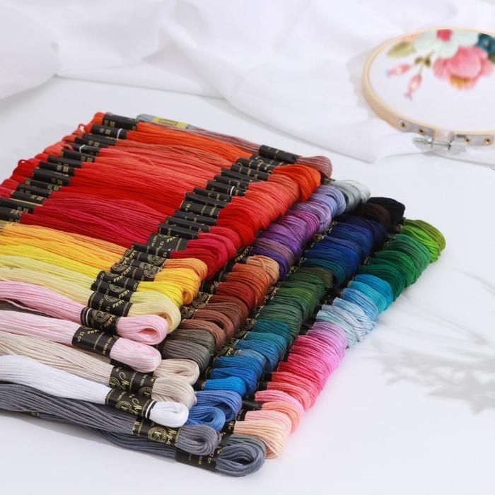 Набор ниток мулине Петербурженка (наб 100шт цена за наб) 10±1м ПНК им.Кирова МИКС 4529579 — PalitraMastera