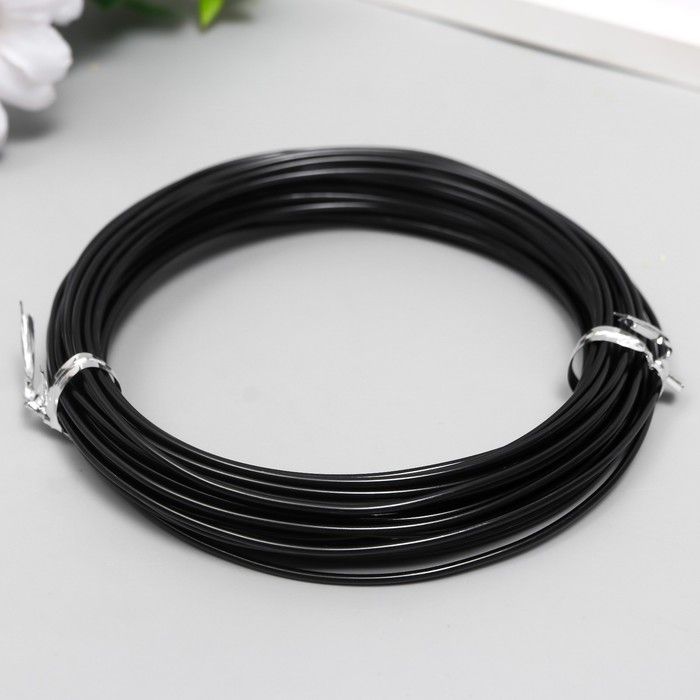 Проволока для творчества d 1,5 мм, черный рул.10 м 9269250 фото 1 — PalitraMastera