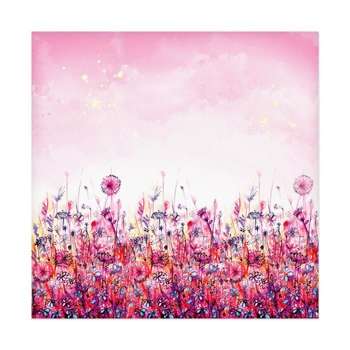Бумага для скрапбукинга «Розовый луг», 30.5 * 30.5 см, 180 г/м — PalitraMastera