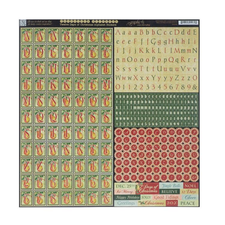 Стикеры Alphabet 12 Days of Christmas 4500739 АКЦИЯ!!!--- &mdash; PalitraMastera