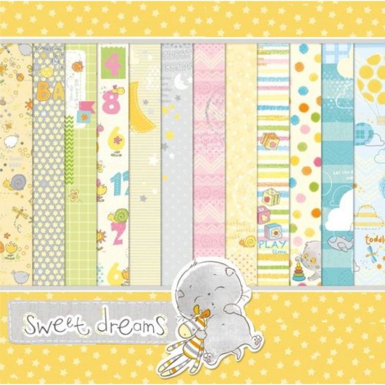 Набор бумаги для скрапбукинга 15х15 см 190 гр/м, Веселое Детство, 24 листа — PalitraMastera