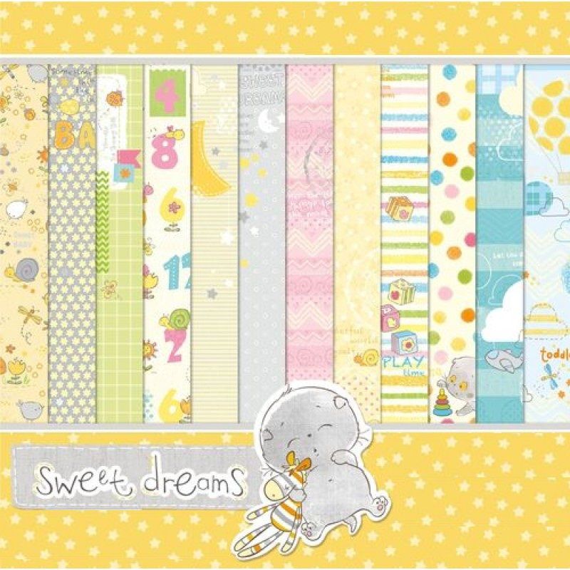 Набор бумаги для скрапбукинга 15х15 см 190 гр/м, Веселое Детство, 24 листа фото 1 — PalitraMastera