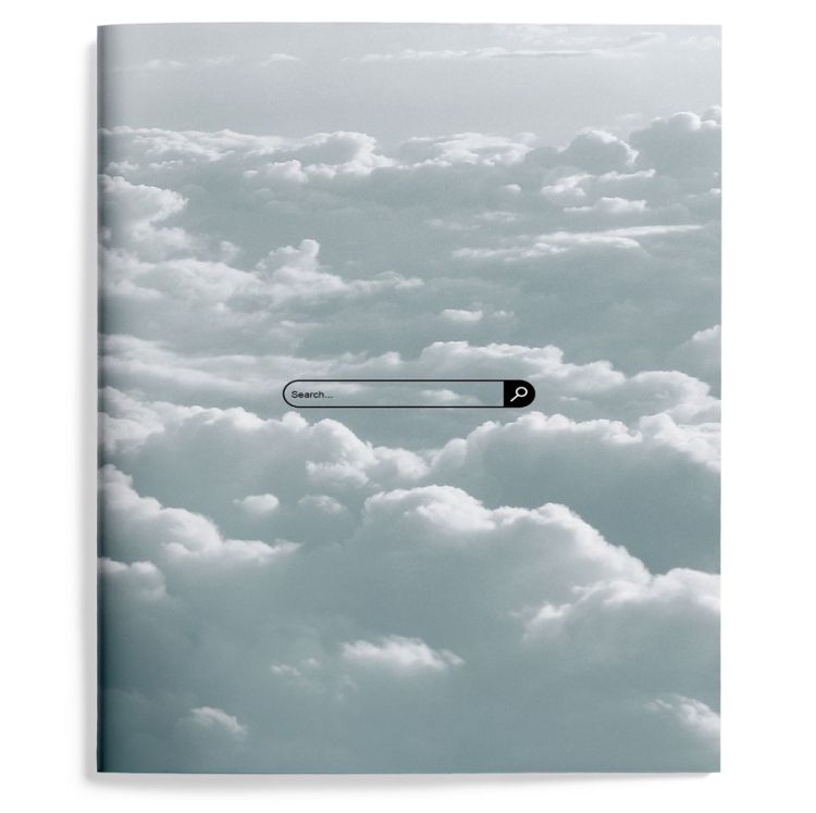 Книжка зап. А6 98х140 мм 32 л. кл. LOREX SOUND IN CLOUDS мягк. обл. дизайн, soft touch, двойная обложка запечатка форзаца &mdash; PalitraMastera