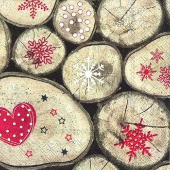 Салфетки бумажные для декупажа, 33х33 см, &quot;Рисунки на пеньках&quot;, упаковка 20 шт. — PalitraMastera