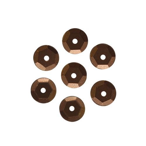 Пайетки граненые 6мм, " Астра" 10г (1527 матовая бронза) фото 1 — PalitraMastera