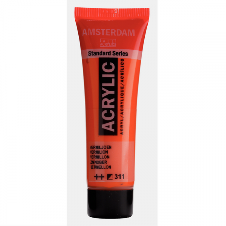 Краска акриловая Amsterdam туба 20мл №311 Киноварь — PalitraMastera