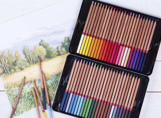 Мастер-Класс Набор профессиональных цветных карандашей, 48 цветов, в жестяной упаковке 1521201188 — PalitraMastera