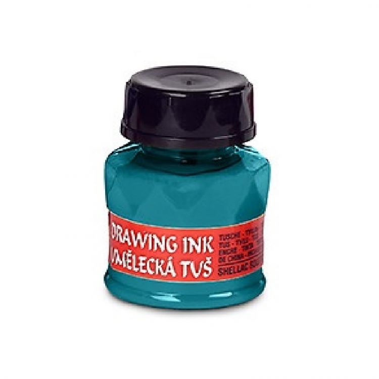 KOH-I-NOOR 1417450 Тушь художественная, 20 г, лазурно-голубая--- — PalitraMastera