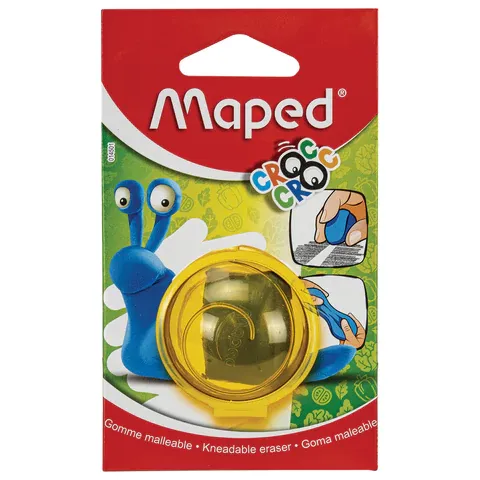 Ластик-клячка художественный MAPED Croc Croc Улитка в футляре, 40x36x10мм, мягкий, голубой, 014501 &mdash; PalitraMastera