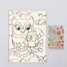 Аппликация стразами «Совушки на ветке» 14.8х21 см фото 2 — PalitraMastera