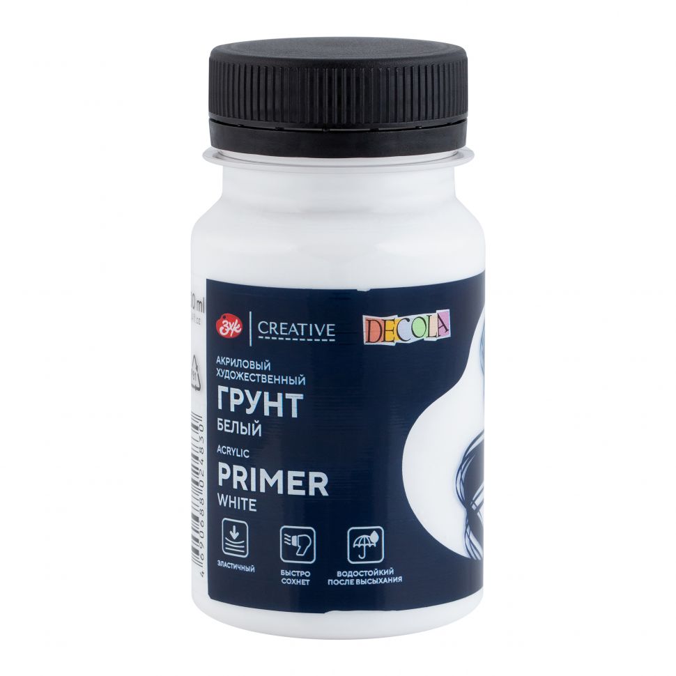 Декола грунт акриловый художественный банка 100мл Белый фото 1 — PalitraMastera