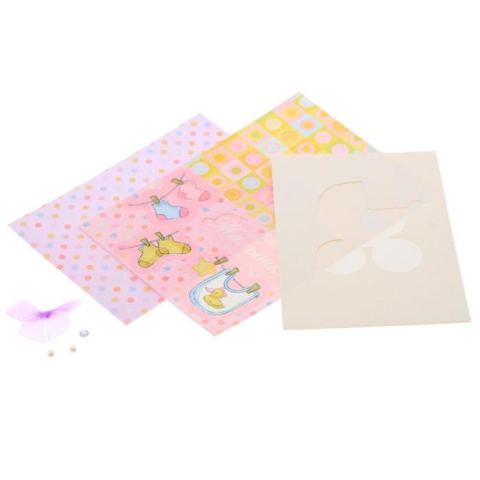 Набор по созданию открытки-паспарту &quot;Малышка&quot;, 12 х 17 см 1191710---- — PalitraMastera