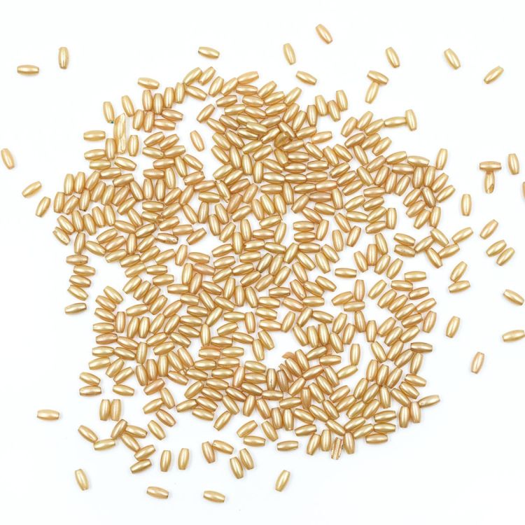 4AR293/294 Бусины жемчуг, пластик 3*6мм, 15гр/упак, Astra&amp;Craft (J526 золотисто-коричневый) — PalitraMastera