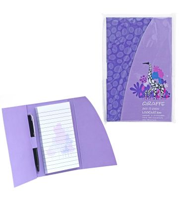 Блокнот д/записей 81х127 мм, склейка, 80 л., ЖИРАФЫ, в комплекте с мини-шарик.ручкой — PalitraMastera