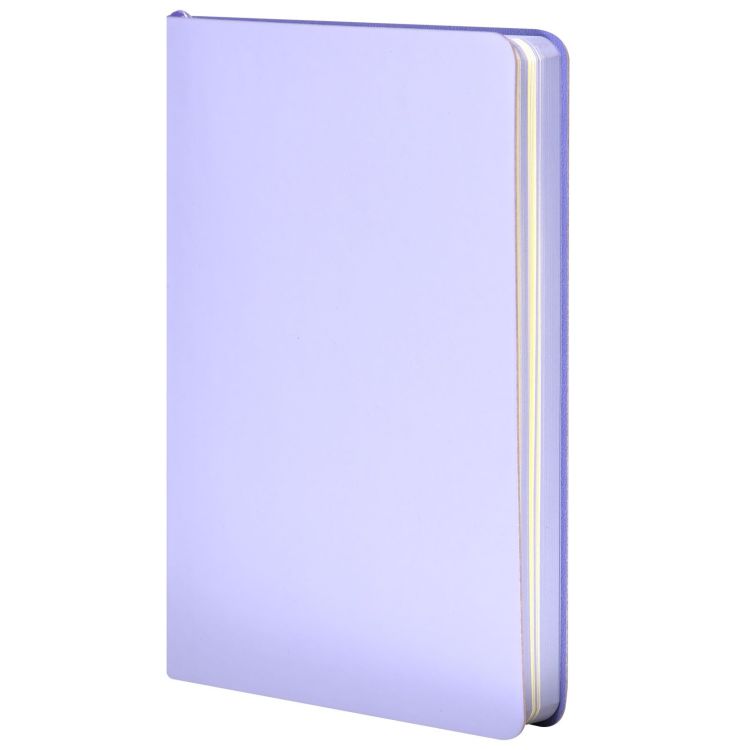 Ежедневник В6 недат. LOREX PASTEL 128 л. лин. лаванда мягк. обл. иск. кожа, soft touch, блинт. тисн., ляссе &mdash; PalitraMastera