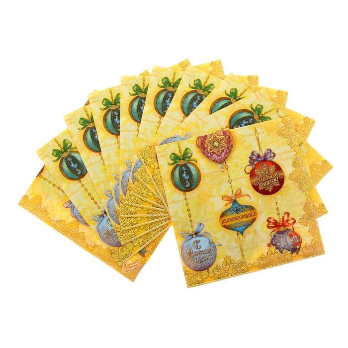 Салфетка для декупажа «Новогодние шары», 33 х 33 см---- фото 1 — PalitraMastera