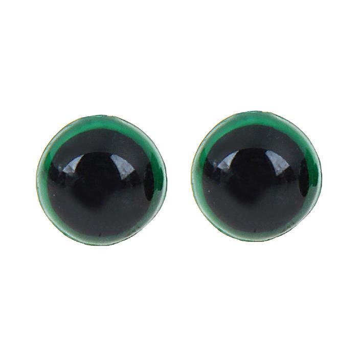 Глаза винтовые с заглушками, полупрозрачные, набор 4 шт, цвет зеленый, размер 1 шт 1*1 см   1553374 &mdash; PalitraMastera