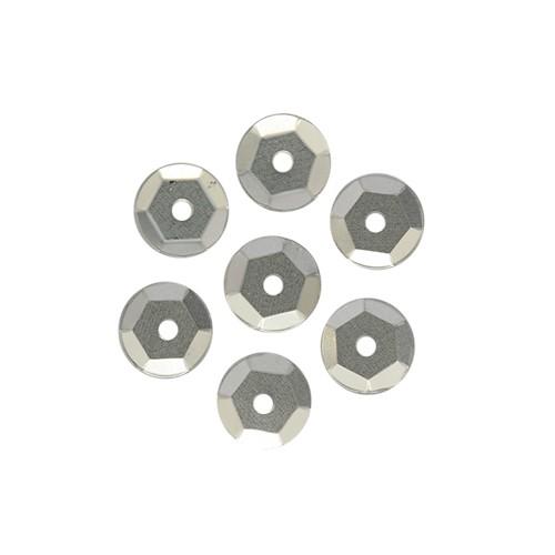 Пайетки граненые 6мм, &quot; Астра&quot; 10г (1501 матовое серебро) — PalitraMastera