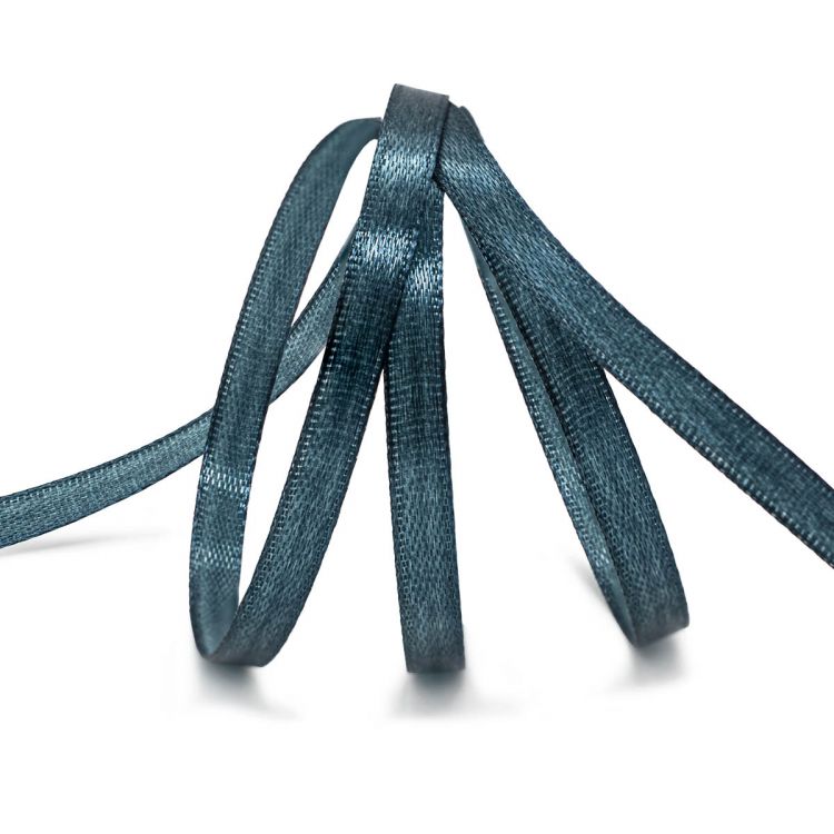 Лента атласная 0,6см*22,86м (142 темно-бирюзовый) — PalitraMastera