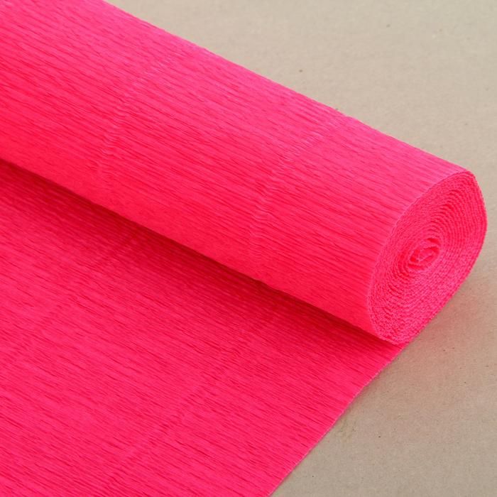 Бумага гофрированная 551 ярко-розовая, 50 см х 2,5 м 1176441 — PalitraMastera