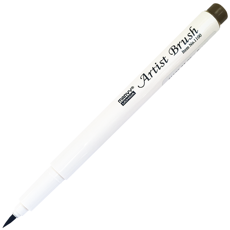 Маркер-кисть, акварельные чернила на водной основе Olive Brown MAR1100/27 /Marvy фото 1 &mdash; PalitraMastera