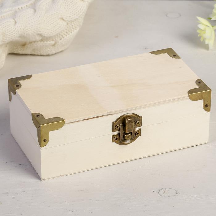 Шкатулка для росписи дерево "С уголками" 5,5х16х8,5 см  3904560 фото 1 &mdash; PalitraMastera