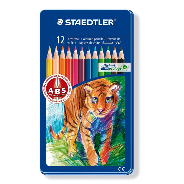 Наб.цв.кар. /12цв/метал.коробка/STEADLER--- — PalitraMastera