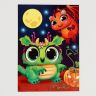 Аппликация стразами «Монстрики», 14,8 х 21 см фото 2 — PalitraMastera