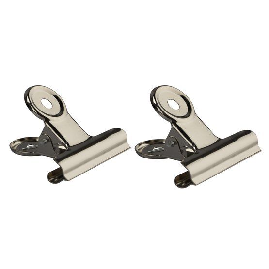 Набор зажимов для бумаги "Сонет", металл, 50 мм, 2 штуки фото 1 — PalitraMastera