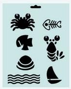 Трафарет плас, модель18, 22,5х20,5см, морское дно &mdash; PalitraMastera