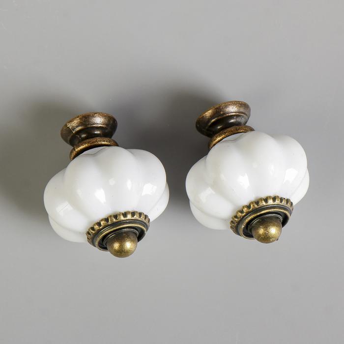 Ручка для шкатулки металл "Ретро" набор 2 шт бронза 3,8х3,3х3,3 см  4104965 фото 1 &mdash; PalitraMastera