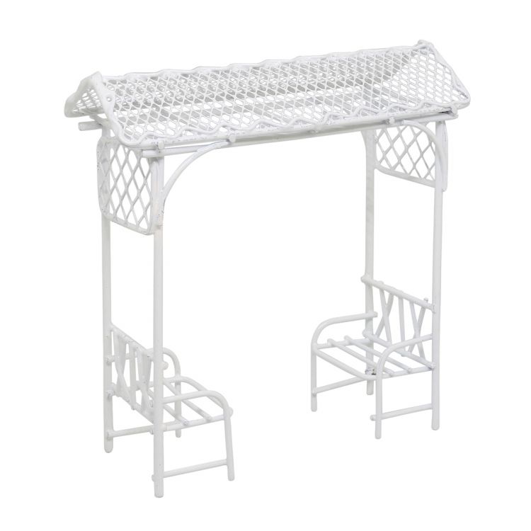 KB2798 Миниатюра Металлическая беседка, белая 10*4*10,5см Астра — PalitraMastera