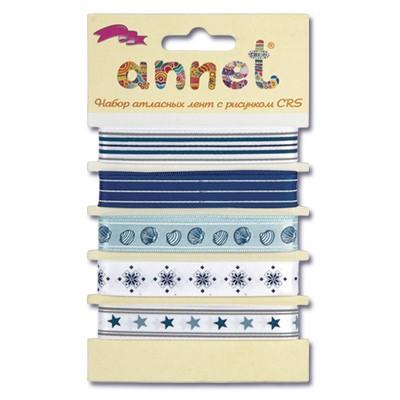 "Annet" Набор атласных лент 12 мм CRS 1 х 5 цв 007 "Морской бриз" фото 1 — PalitraMastera