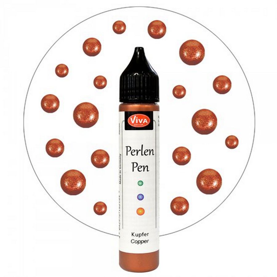 Viva Decor Краска для создания жемчужин "Perlen-Pen Perlmutt", 28 мл в пласт.тубе с насадкой, медь фото 1 — PalitraMastera