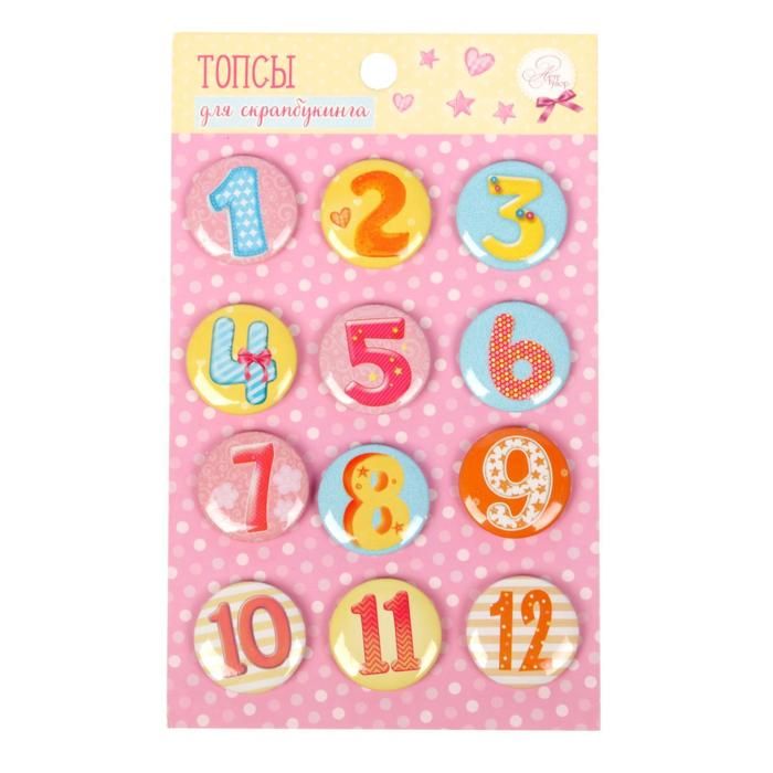 Набор топсов (фишек) для скрапбукинга "Цифры" фото 1 — PalitraMastera