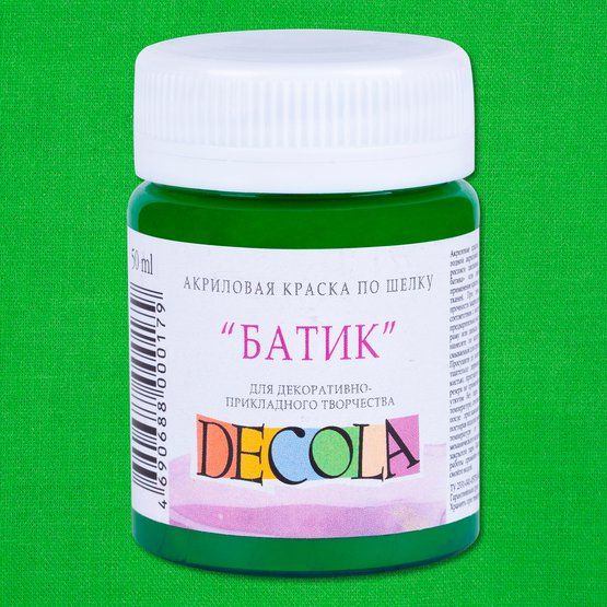 Зеленая средняя акрил шелк батик Декола 50мл — PalitraMastera