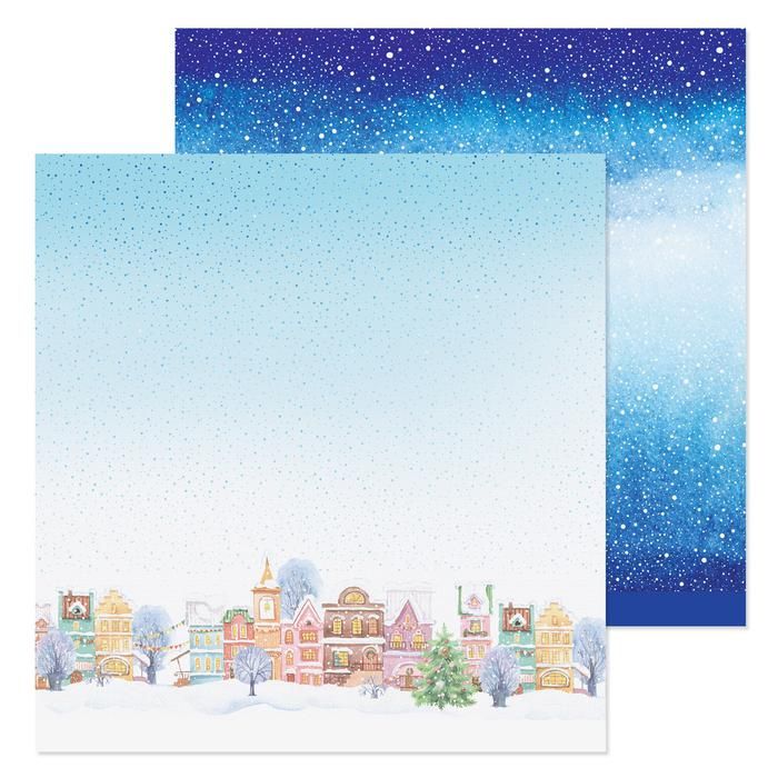 Бумага для скрапбукинга «Снежный город», 30,5 ? 30,5 — PalitraMastera