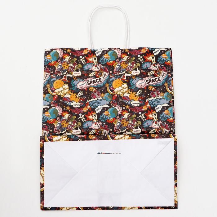 Пакет крафт «Космос», 22*12*27 см — PalitraMastera