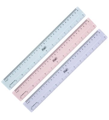 Линейка 30 см FLAIR, прозрачный пластик, европодвес — PalitraMastera