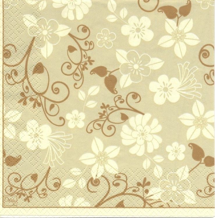 Салфетка для декупажа - 33 x 33 cm Цветы стилизованные. АКЦИЯ!!! — PalitraMastera