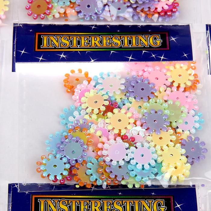 Декор для творчества (пайетки),  по 2 г &quot;Цветок-лепесток&quot;, 5 цв. — PalitraMastera