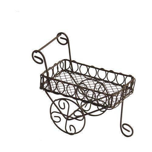 KB4145 Миниатюра Металлическая садовая тележка, корич. 11*5*5,5*7,5см Астра — PalitraMastera